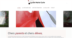 Desktop Screenshot of lycee-mariecurie.org