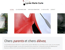 Tablet Screenshot of lycee-mariecurie.org
